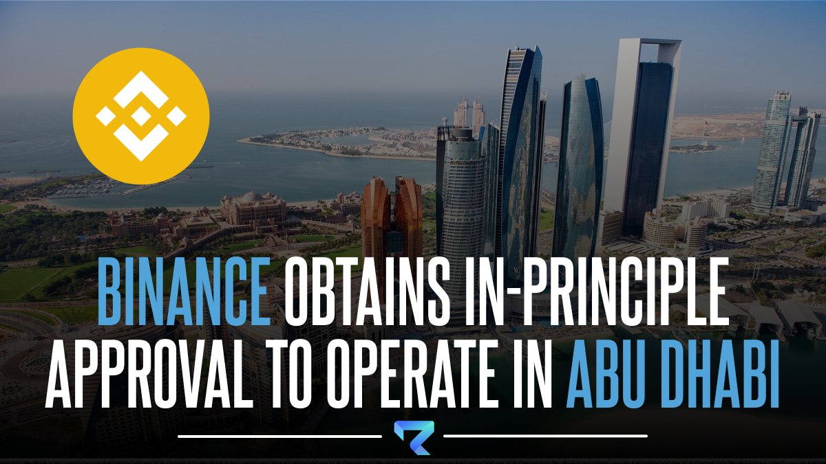 reactiv3studios's tweet photo. #Breaking: Binance has received in-principle approval from the Abu Dhabi Global Market to operate as a broker-dealer in virtual assets in the UAE capital. https://t.co/hgKpDXKzaf