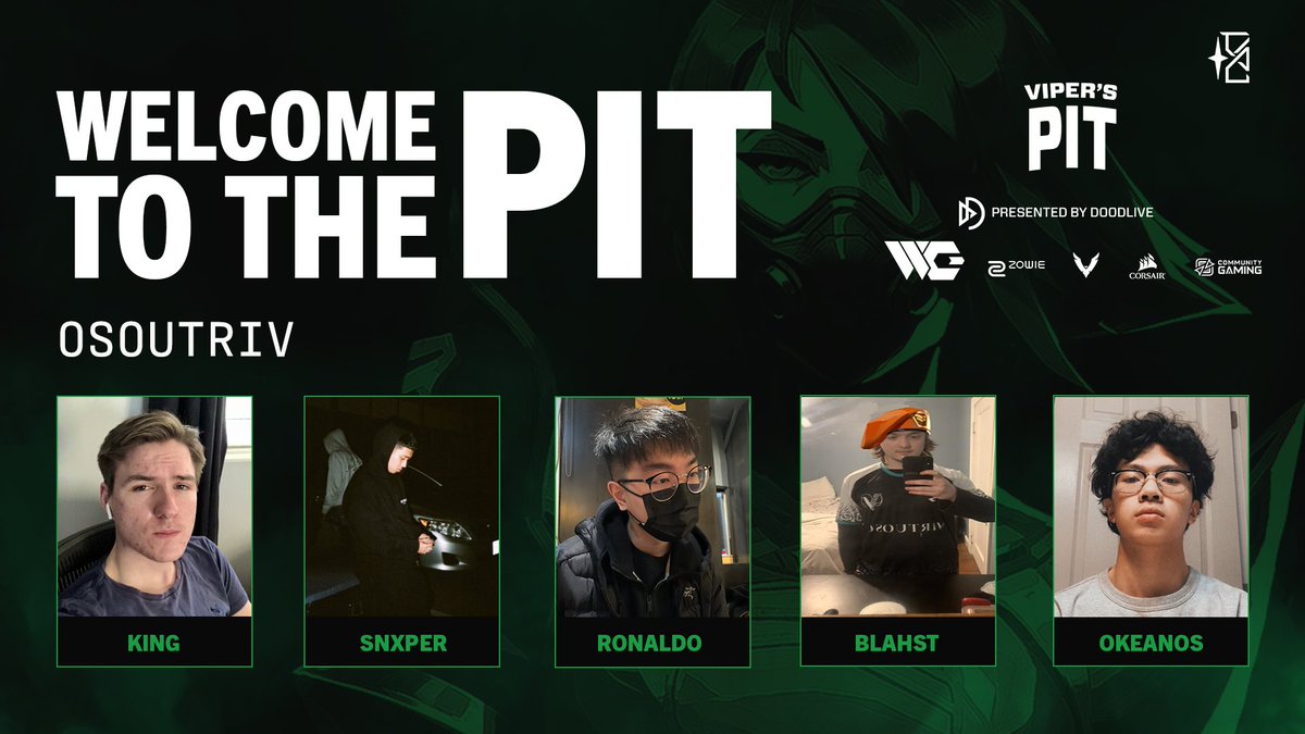 Some of the boys from <a href="/VIRTUOSOVal/">VIRTUOSO</a> decided to come through for our LAN and brought along some friends👀 

Welcome OSOUTRIV!🏁
<a href="/snxperlou/">snxper</a>
<a href="/KingFPS__/">King</a>
<a href="/BlahstVal/">Blahst</a>
<a href="/OkeanosQT/">EG okeanos</a>
<a href="/ronaldotv/">ronaldo t vena</a>
@mayuhri_x1

📍April 16-17 at <a href="/wavesgaming_/">Waves Gaming</a>
💥Presented by <a href="/DoodLive/">𝐏-𝐋-𝐀-𝐘-𝐁-𝐎-𝐊-𝐄-𝐏</a>