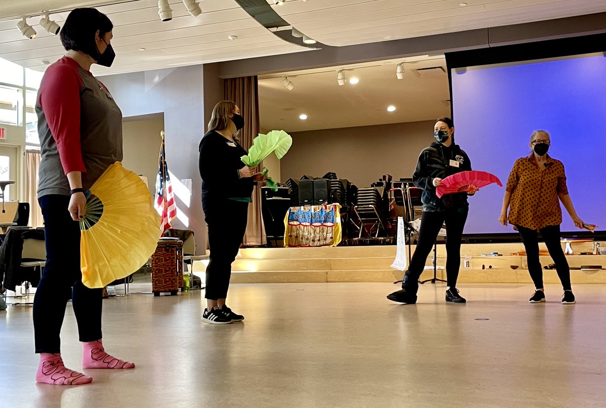 NEAOSA's tweet photo. We had a blast last Saturday, April 2nd with Kay Lehto! There were tongue twisters, fanning feathers melodies, creative movement poems, blues improvisation, and drama games. So much fun to be had! https://t.co/GaWhb0JldN