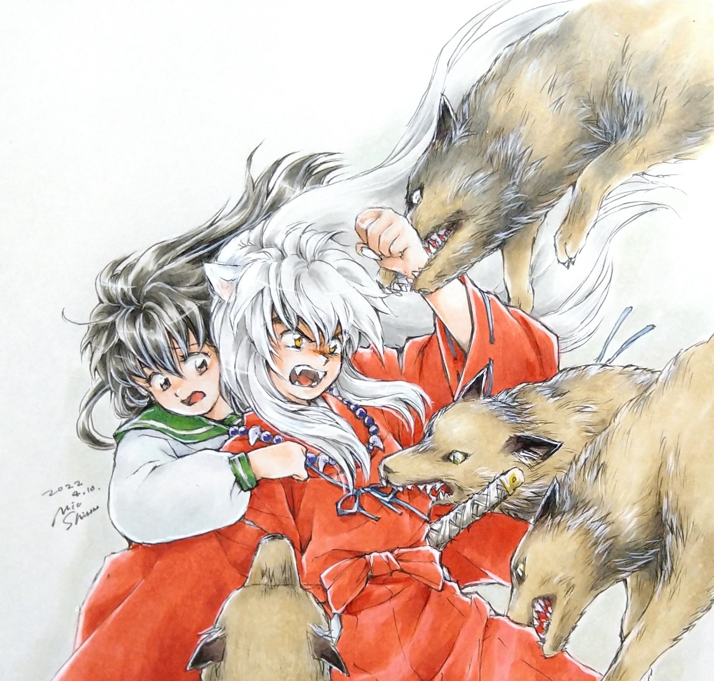 殺生丸様~!♡ — The way Sesshomaru touches his puppies faces is so