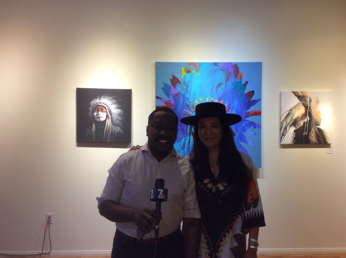 c3Communication's tweet image. With @nbcsandiego live this AM from @ecgallery Solana Bch. Today is the last day of &quot;This is Indian Country.&quot; Free to attend &amp;amp; runs from 1-5 pm. Acclaimed Native American artists from all over the USA are here in SD with amazing work. #art #artgallery #nbcsandiego #NativeAmerican