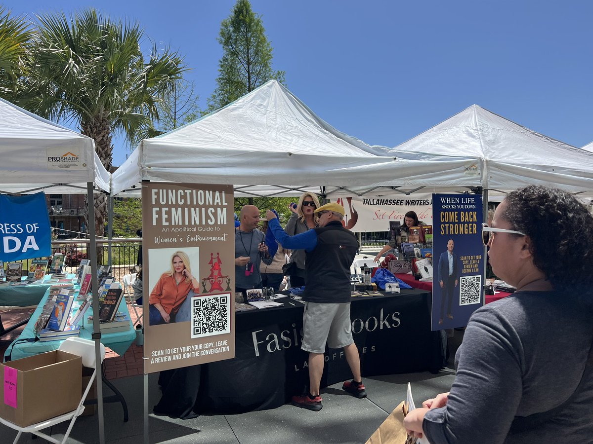 FasigBrooks's tweet photo. What an incredible weekend at Word of South 2022! The weather AND company couldn’t be more perfect! Come by say hello, and grab some swag. We’d love to see you! #ComeBackStronger #WOS22 #FasigBrooks #CascadesPark #IHeartTally #FunctionalFeminism #SpringHasSprung https://t.co/qLaSwniHfr