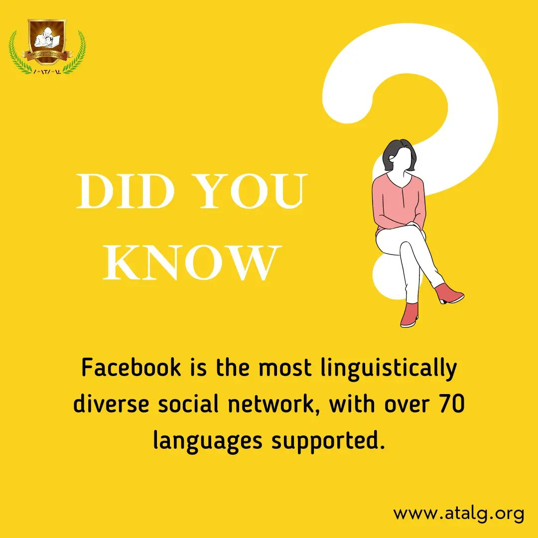ATALG01's tweet photo. Follow @ATALG01 for more facts about language industry.
#languagebusiness #translationservices #translators #voiceover #translators #translations #interpreters #dubbing #subtitles #series #languageindustry #languages #languageassociations #facebook #socialnetwork #arabic #spanish https://t.co/9PvZF3nzCc