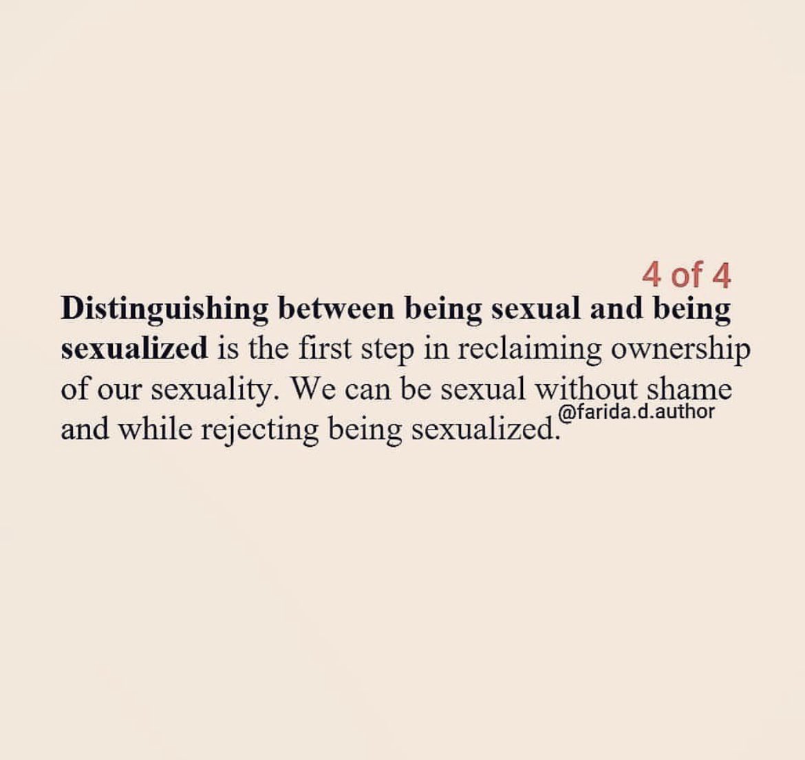 Being sexual vs being sexualized,

☝🏻important difference you should know

By <a href="/Farida_d_author/">Farida D.</a>