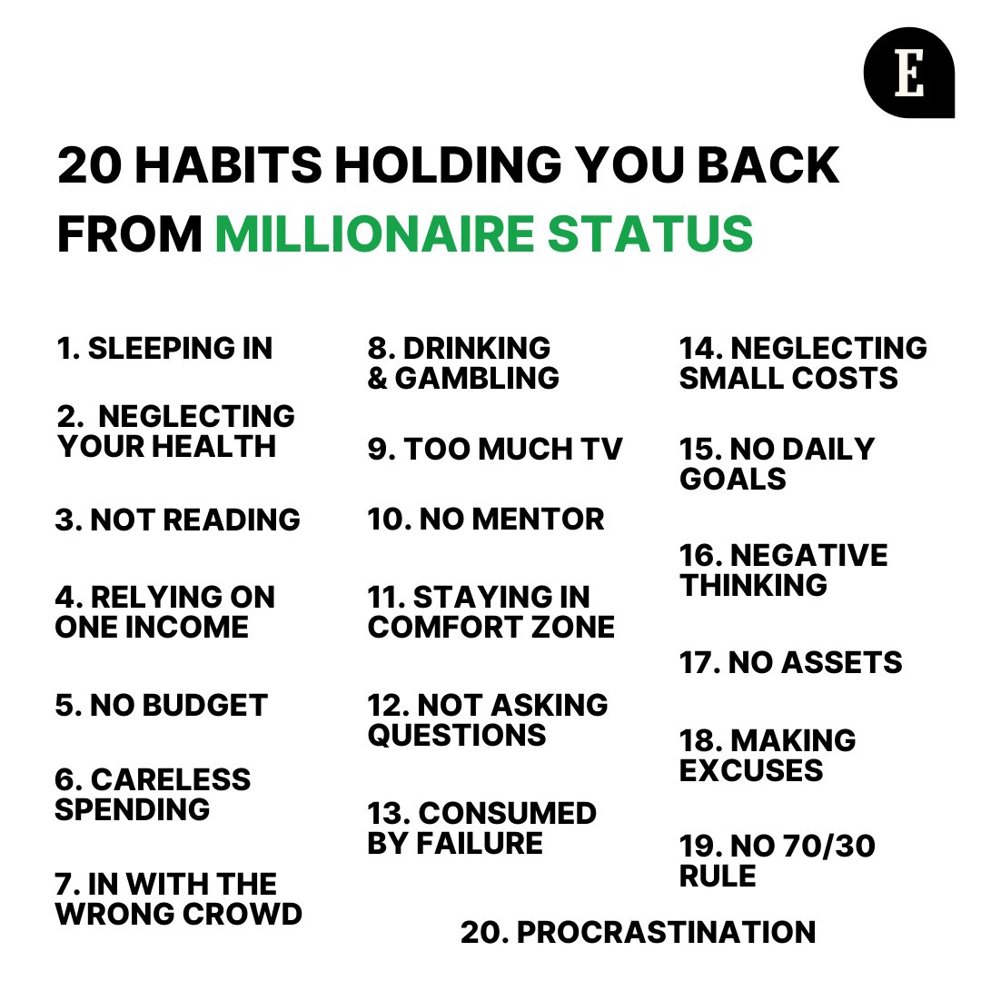 Just a few habits everyone can work on .