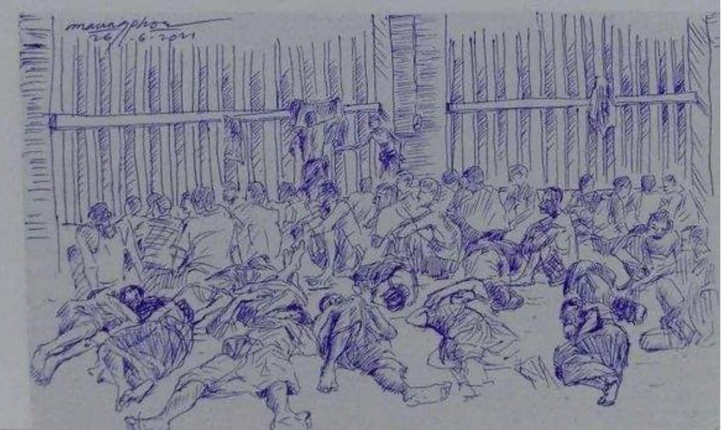 BombWinni's tweet photo. Nothing Human Right in Insein Prison Myanmar.Please UNHRC help Burmese people ���😭 https://t.co/0AAYeC4DxK