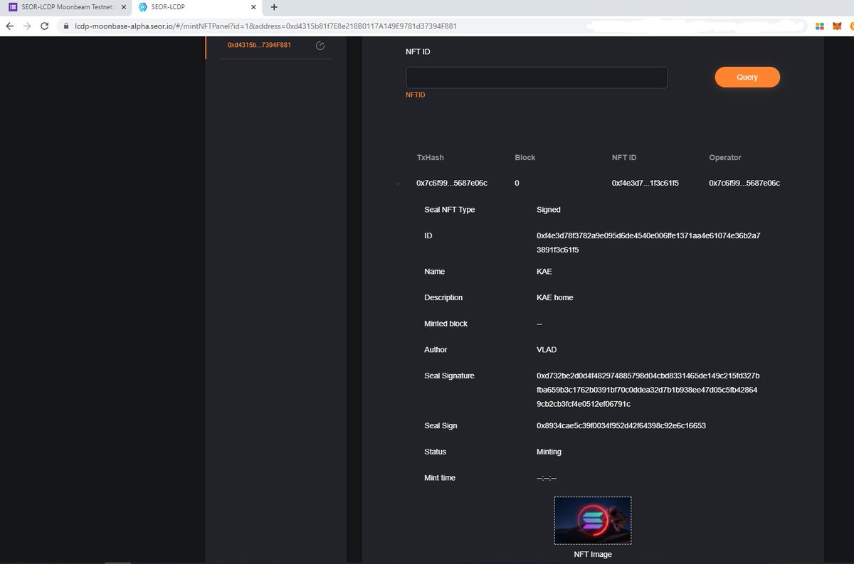 ez1_dev's tweet photo. 🦭I have participated in SEOR &amp; Moonbeam Joint Test Campaign for SEOR-LCDP Moonbeam Testnet: Moonbase Alpha

⬇️Come join in us to get the POAP reward

🔗Link: https://t.co/JAVhBdXgkj

🟦@SEOR001 @MoonbeamNetwork

🟦#SEOR #Moonbeam #GLMR #Web3 https://t.co/LjtGSojHek