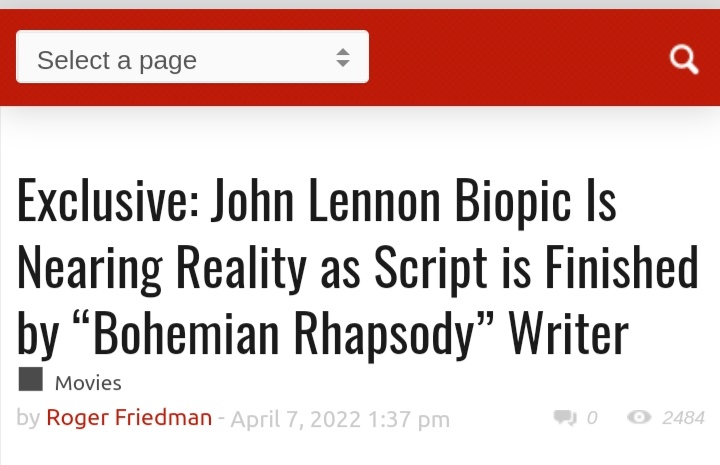 thenowherefans's tweet photo. JOHN LENNON'S AUTHORIZED BIOPIC IS COMING: 

With John Lennon Estate, Yoko Ono, Sean Ono Lennon and Julian Lennon as active contributors, Anthony McCarten finished the film's script this April/2022. 👇

Via: ShowBiz411 and The Rolling Stone magazine. https://t.co/wfEZlZydQY