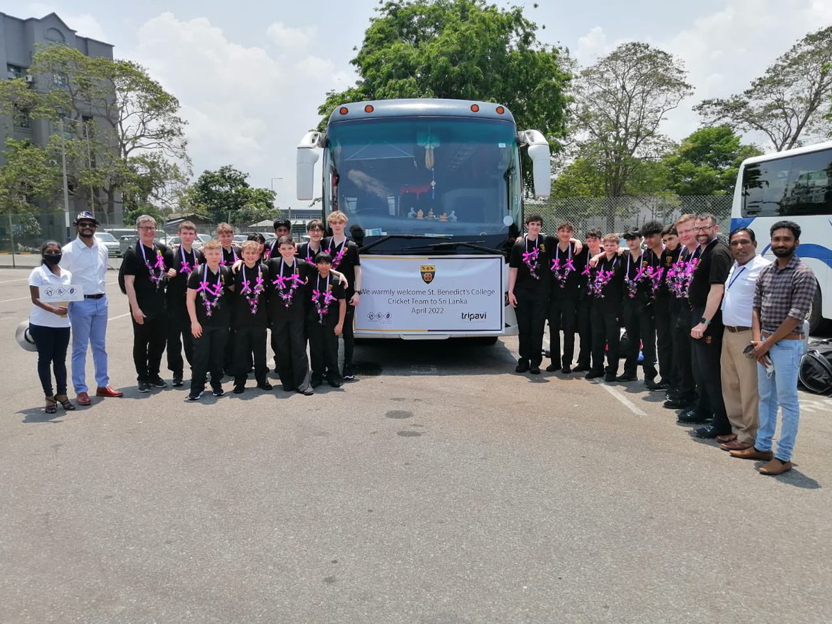GunasekeraHiran's tweet photo. We warmly welcome the first school cricket group with us to Sri Lanka after COVID outbreak. The first schools group to travel out of the bio bubble concept. 
#SriLanka #Cricket #Tripavi #SportsTravel #LWTL 
📩 info@tripavi.com 
🌐 https://t.co/KFCB6OlfMk https://t.co/0XD62tWYrk