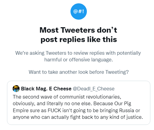 No fucking shit they don't, Twitter, and being able to do so is the only reason why I'm here instead of Facebook or LinkedIn.