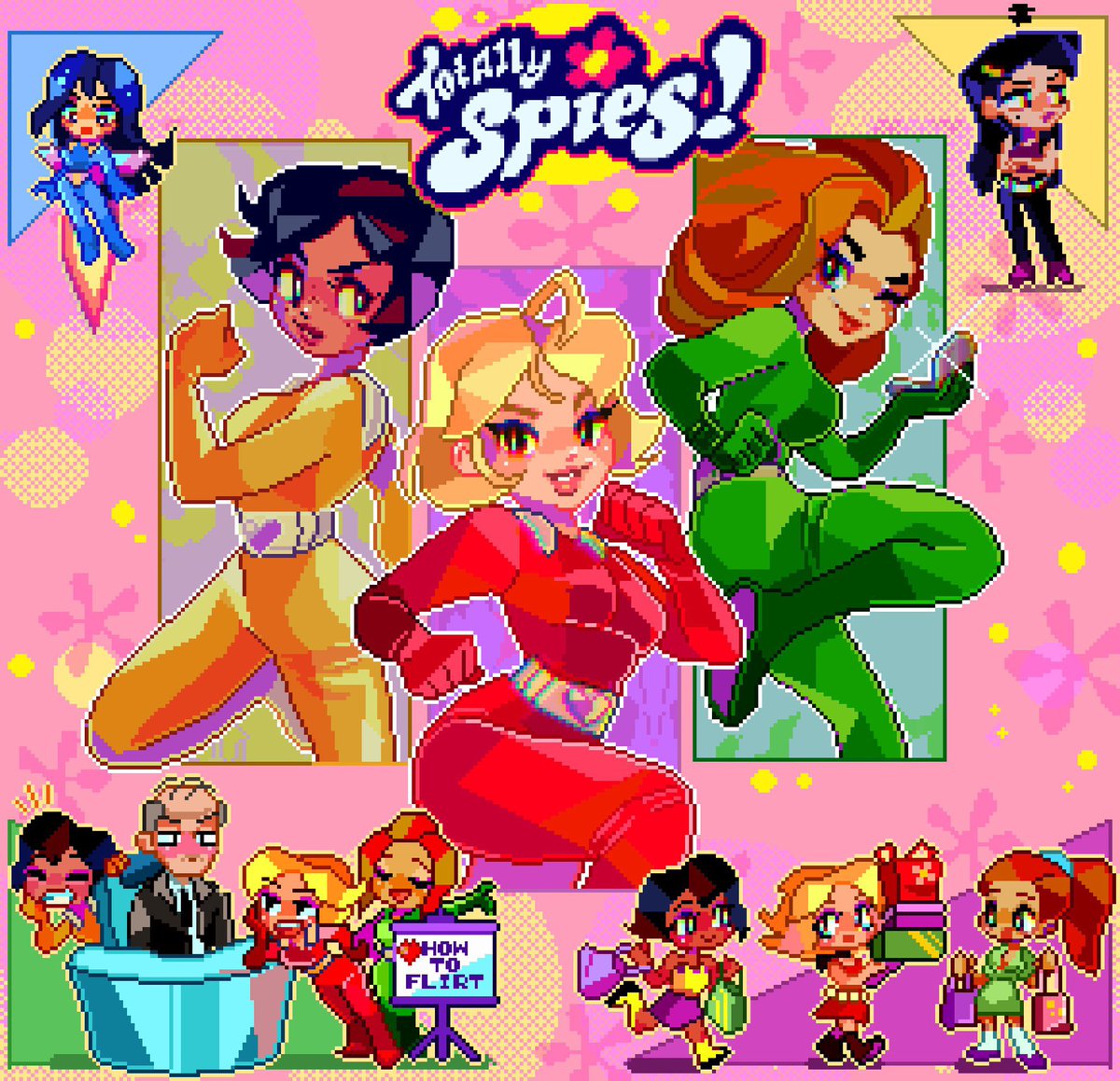 DesiraeSalmark's tweet image. Some of my favorite pixel art I’ve done for my birthday today! 😁❤️