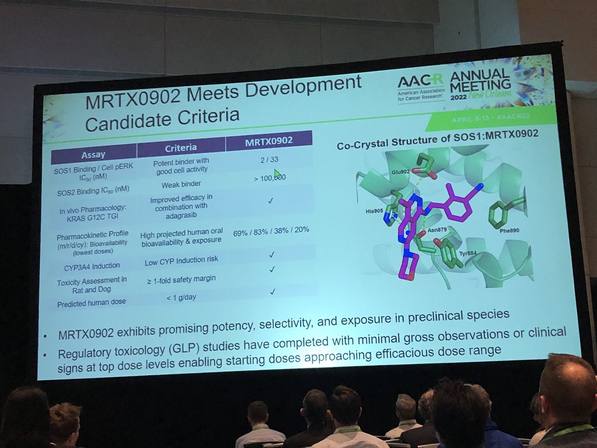 HartungIngo's tweet photo. Introducing Mirati’s #SOS1 inhibitor #MRTX0902. Structurally related to Bayer’s & BI’s leads, some core & decoration fine tuning to clean up AO & DDI liabilities. In line with the rationale, strong combination benefit with inhibitors of KRas G12C, EGFR, RAF/MEK. #AACR22 @Mirati https://t.co/J9EnXXuoDj