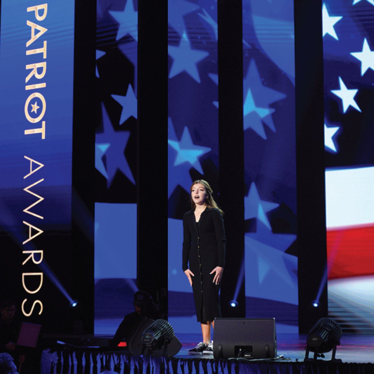 Charlotte Bevan was awarded Fox Nation’s Young Patriot Award the 2021 Patriot Awards in Hollywood, Florida. Charlotte is an eighth-grader from Sonoma, California who wrote an award-winning essay answering the question "What does patriotism mean to you?".