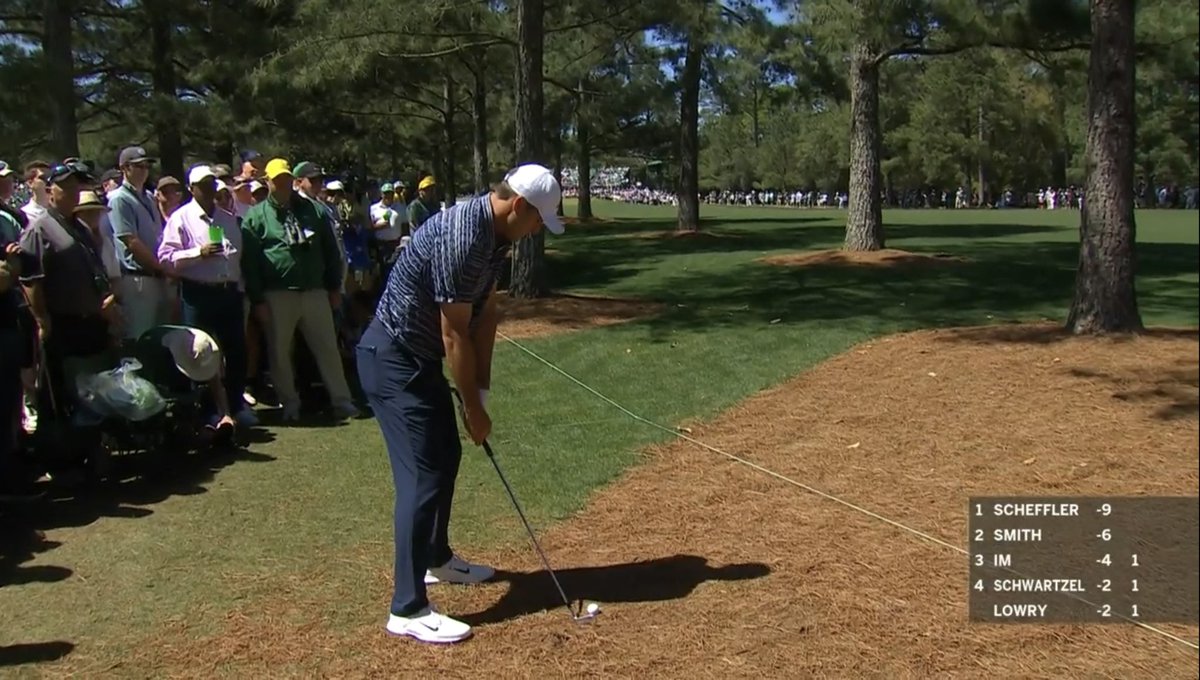 LIVgolf_'s tweet photo. Scottie Scheffler’s look for the final round at #themasters. 

He’s hoping today ends the way it started, atop the leaderboard. https://t.co/17Pv2LeXDH