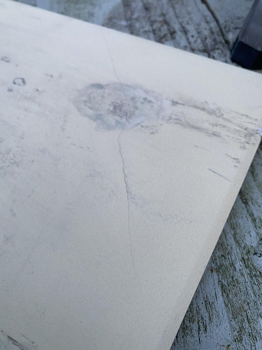 Picko76's tweet photo. @OoniHQ revived my Karu 12 for my birthday yesterday, used for first time today followed instructions and pizza was amazing. Just noticed whilst cleaning to put away the stone has a crack right across the corner on both sides. How do I get his replaced? Thanks https://t.co/EHMIli3OOt