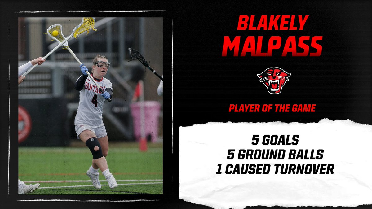 ⚠️Player of the Game⚠️

Our Player of the Game for the 24-4 win at Upper Iowa is Blakely Malpass!

Malpass finished with 5 goals, 9 shots, 9 SOG, 5 ground balls, and 1 caused turnover.

#DUingWork