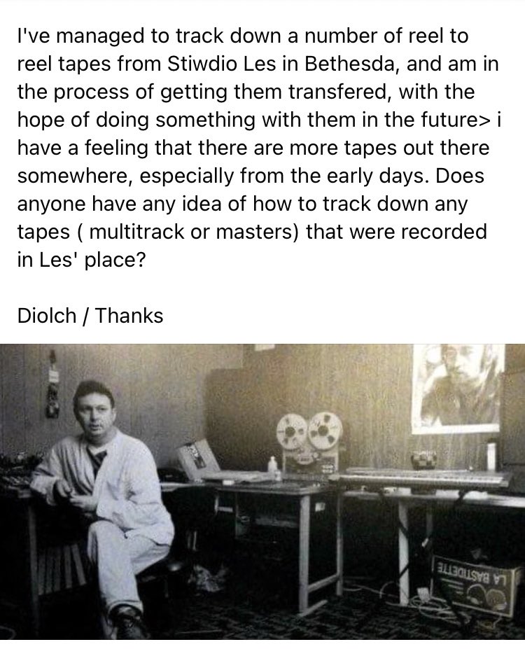 Get in touch and I’ll pass you on to Archie if you can help. Diolch 🙏🏻 please share too #stiwdioles