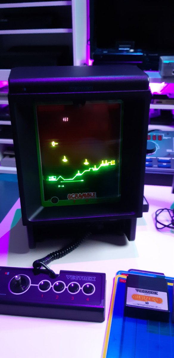 RetroGamesColl's tweet photo. Had my Vectrex for years but only recently have I begun to really appreciate this gem. A truly unique masterpiece. I have a #PiTrex coming for it shortly, can't wait #vectrex #CGEVectrex #MBVectrex @ColonelFalcon @RetroGamersClub @RetroBoyJon @BitmapSoft @GeezerD205 @vectrexregen https://t.co/0yASgoxGDP