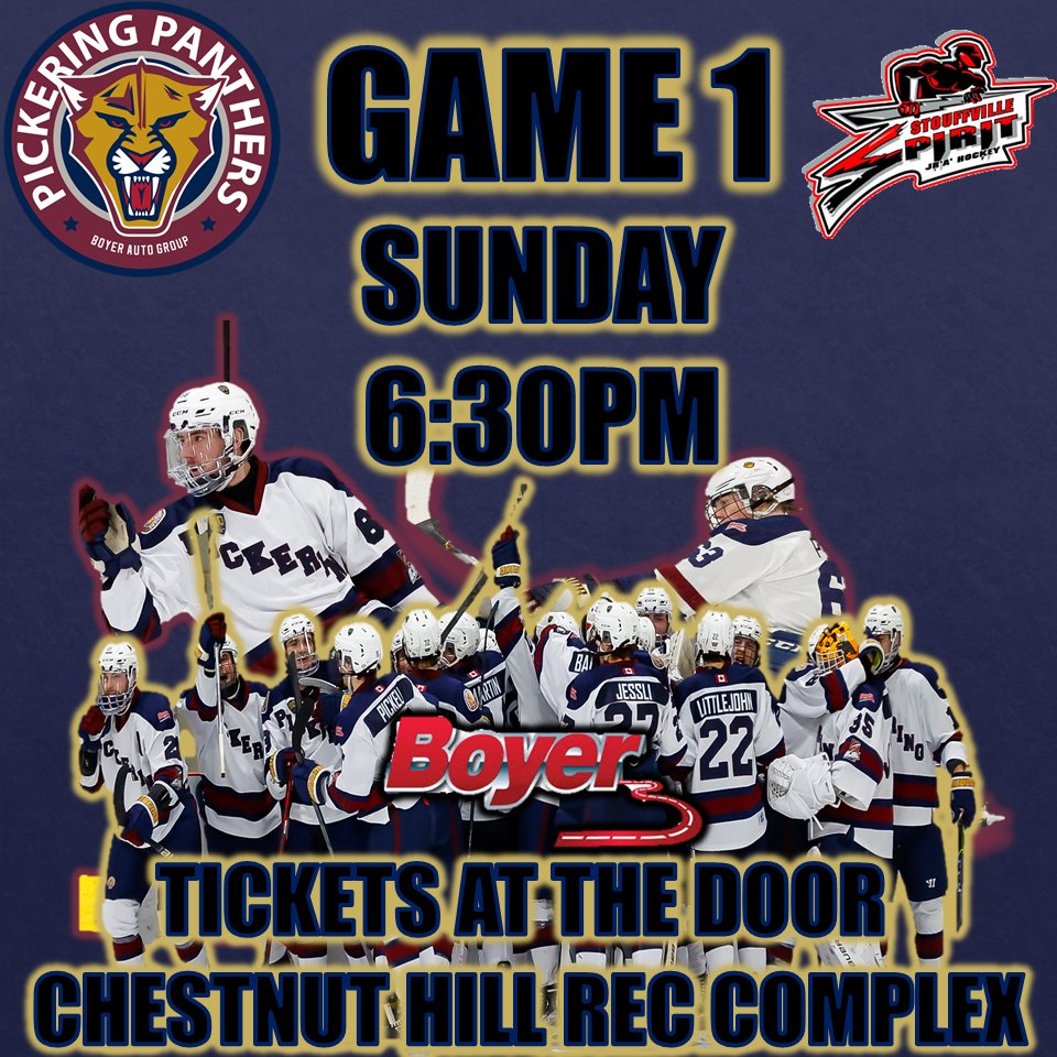 Do you know what today is? It is Game Day Baby!!!

Round 1 starts off tonight as the <a href="/BoyerPickering/">Boyer Pickering</a>  Panthers host the  Stouffville Spirit at #TheDen... Puck Drop 6:30pm!

#ThisIs50 #NRT #PantherPride