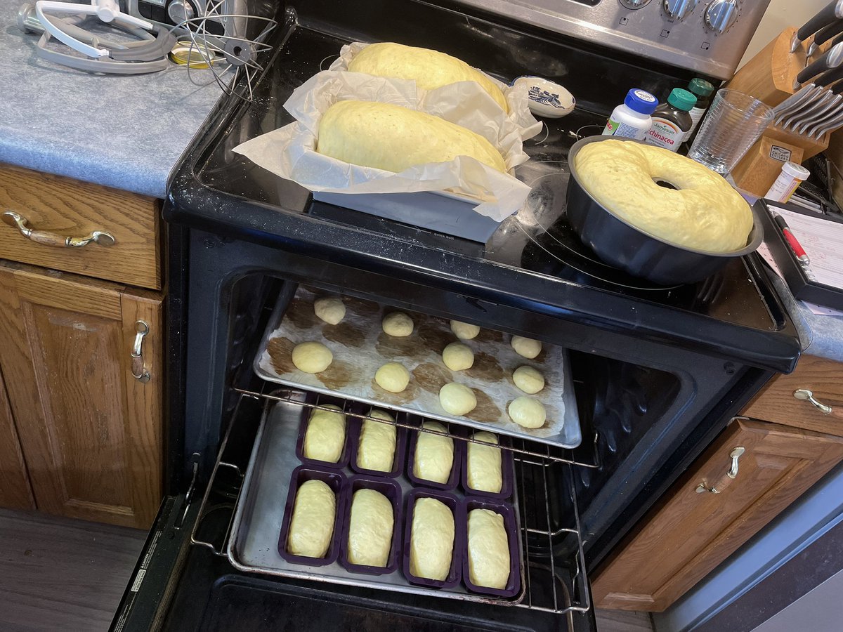 Brightlineloser's tweet photo. It has risen indeed… (and no, I won’t be eating any of this delicious #nmf ) #paska #easterbread #mennonite https://t.co/dMhp0If4mM