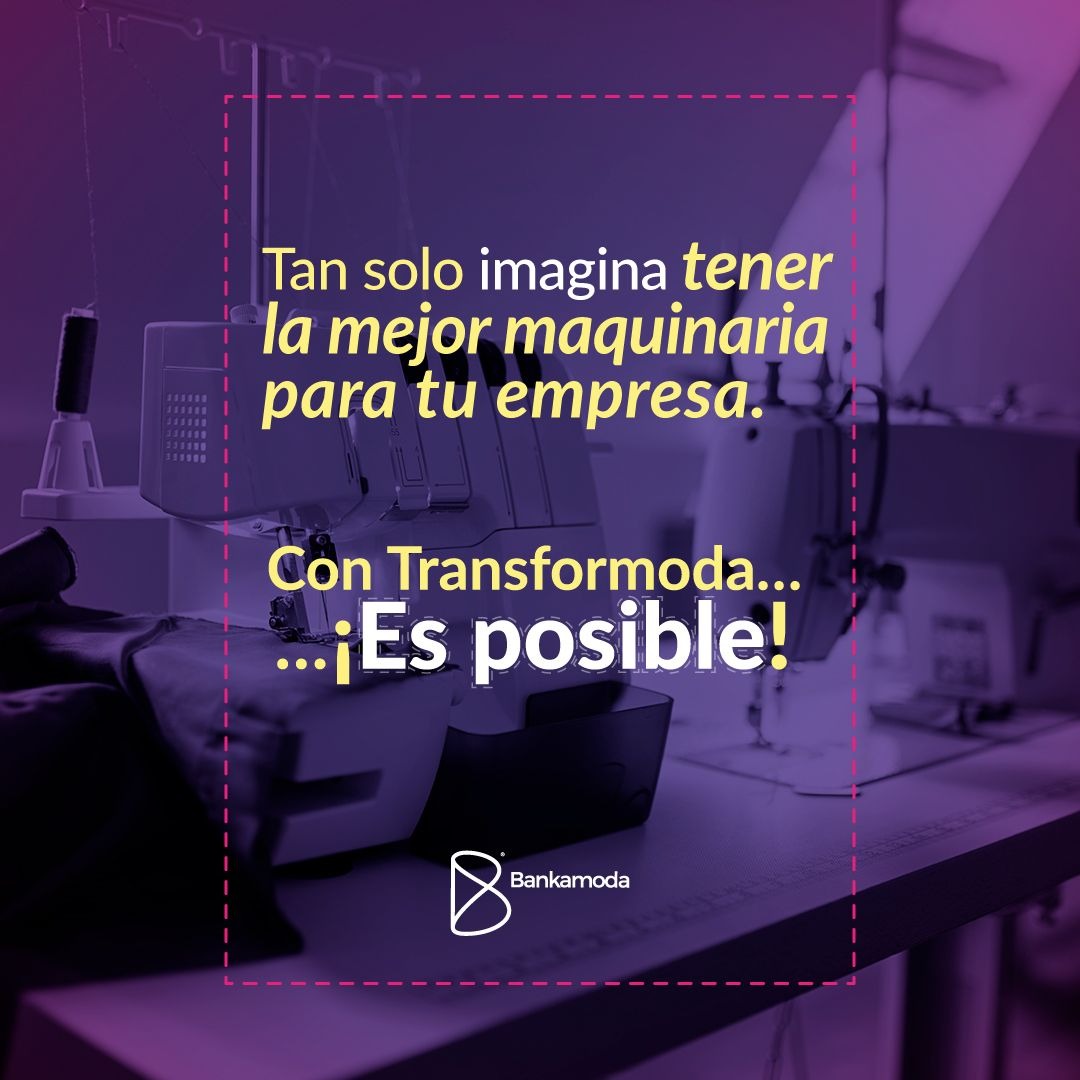 bankamoda's tweet photo. Tener la maquinaria que tanto deseas ya no será solo un sueño, Transformoda te ayuda a hacerlo realidad.
https://t.co/yAdyV0npNo
#maquina #transformoda #Bankamoda https://t.co/cKh10dOBpr