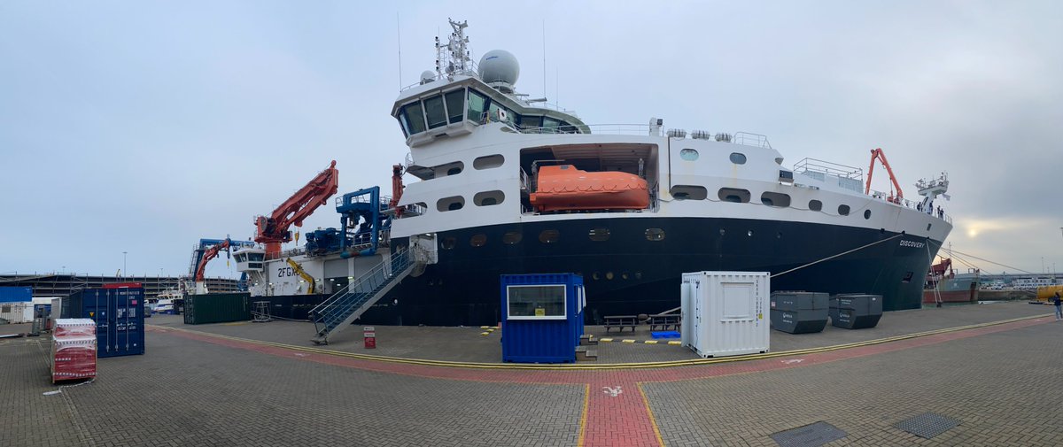 seachangeerc's tweet photo. The science party have joined the #ship for the upcoming research cruise throughout the #NorthSea

Everyone is in good spirits and looking forward to setting sail in a few days time.

#RSSDiscovery #DY150 #NOC #ERC @UniExeCornwall https://t.co/Nty7WOv0Oh