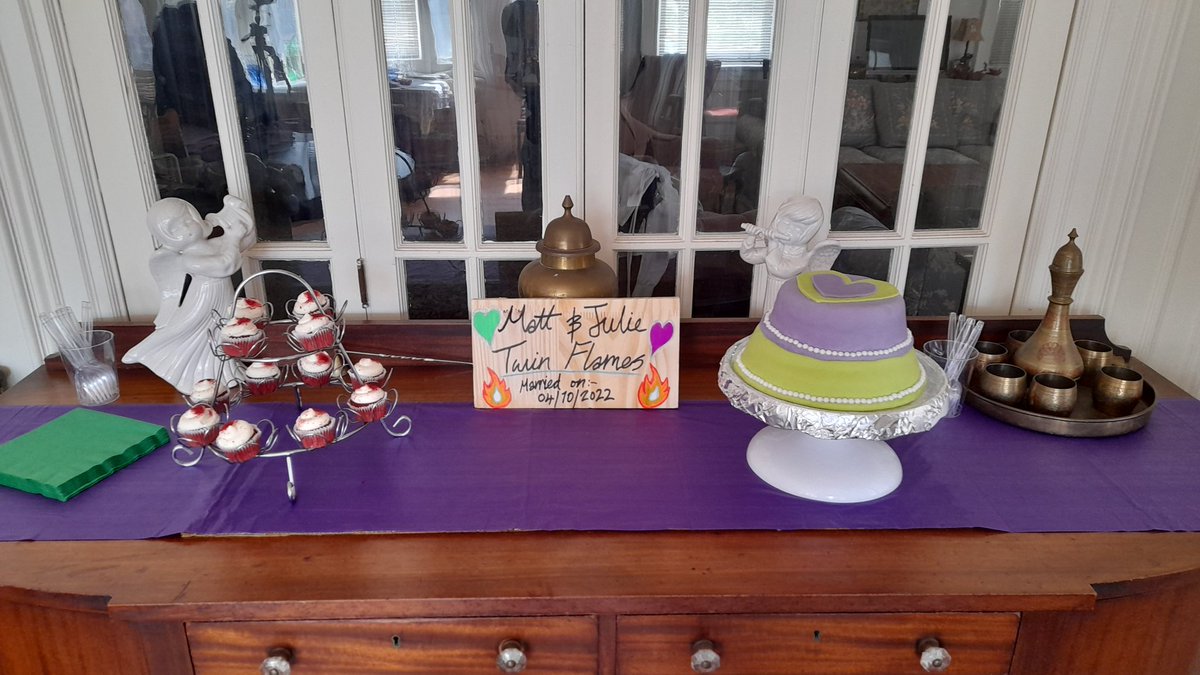 Getting married today to the love if my life! 🥰🔥🔥☯️💜💚🤗 <a href="/JulieMHale2/">Julie M. Hale</a> 
#GettingMarried #LoveStory #TwinFlame #Love #BigDay #Happy #Inlove #MyForever
