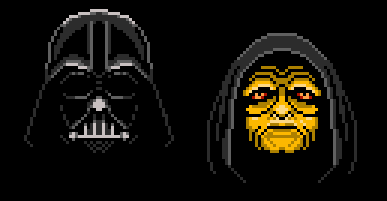 kangaskaani's tweet photo. The Lords of the Sith #StarWars #pixelart https://t.co/S7b9F6JUDq