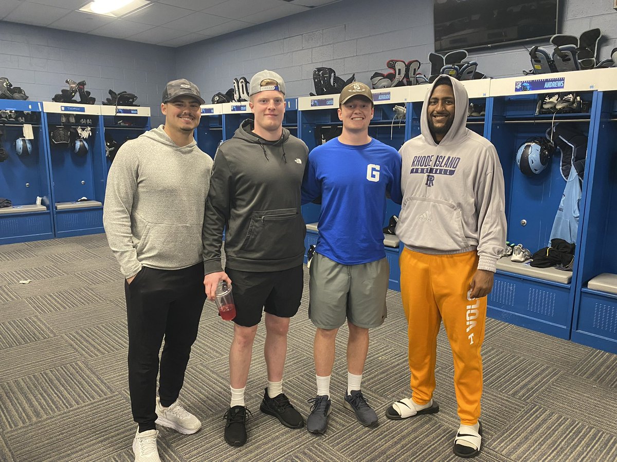 George_White16's tweet photo. Big thank you to @Brady_Roark82 @EvanStewart_6 @KasimHill for showing be around URI today! @CoachMurphURI @CoachFlem https://t.co/ImY2i6rp3P