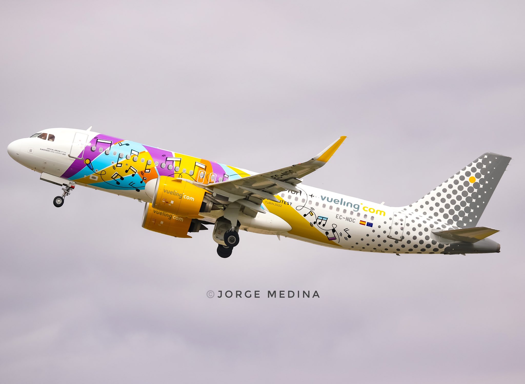 Jorge Medina on X: "Eurovision Song Contest 2022 Livery para @vueling  EC-NDC. @spottersbcnprat @Airbus @controladores #AvGeek #aviation #Airplane  #Airline #vueling https://t.co/c4AWPK8k7P" / X