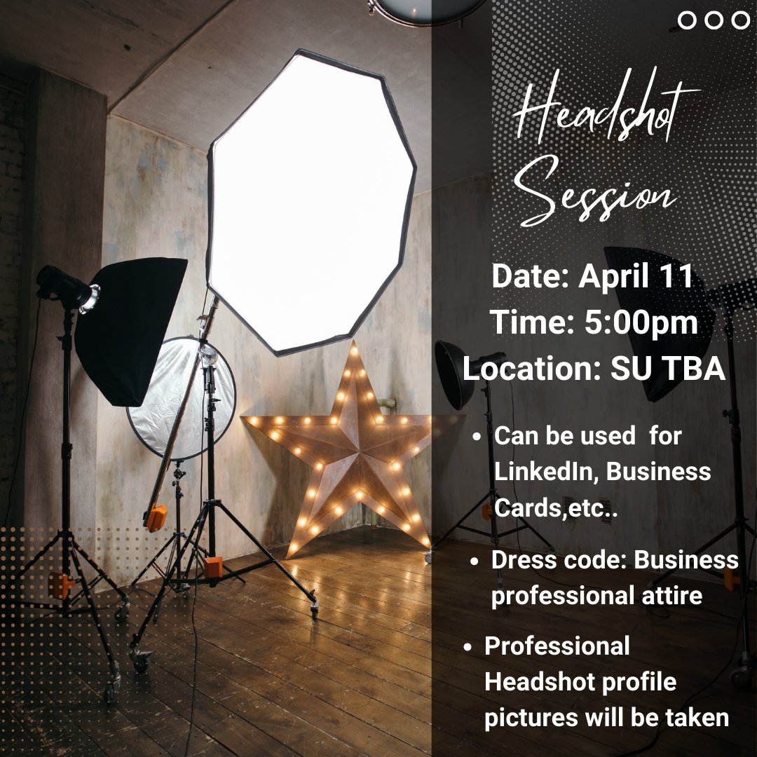 PBWS_UTSA's tweet photo. We will be having a headshot session this Monday, April 11th at 5:00pm. Please fill out the RSVP form on GroupMe. Come join us and take professional headshots for your professional profiles (Insta, LinkedIn, Slack,etc..) Dress code: Business professional attire. https://t.co/IpABm8uIzH