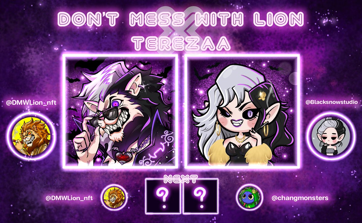 👇💥NEW DROP💥👇
🌟The very first Great Collaboration of #DMWL was STARTED🔥‼

DMWL 🦁 X Terezaa <a href="/Blacksnowstudio/">BLACKSNOW</a>
crypto.com/nft/collection…

😈Terezaa x DMWL😈 
paras.id/token/x.paras.…

 #CROFAM #LoadedLion #LoadedLionfam #NFTCollection #nftcollector #NFTCommunity #NFTcollections
