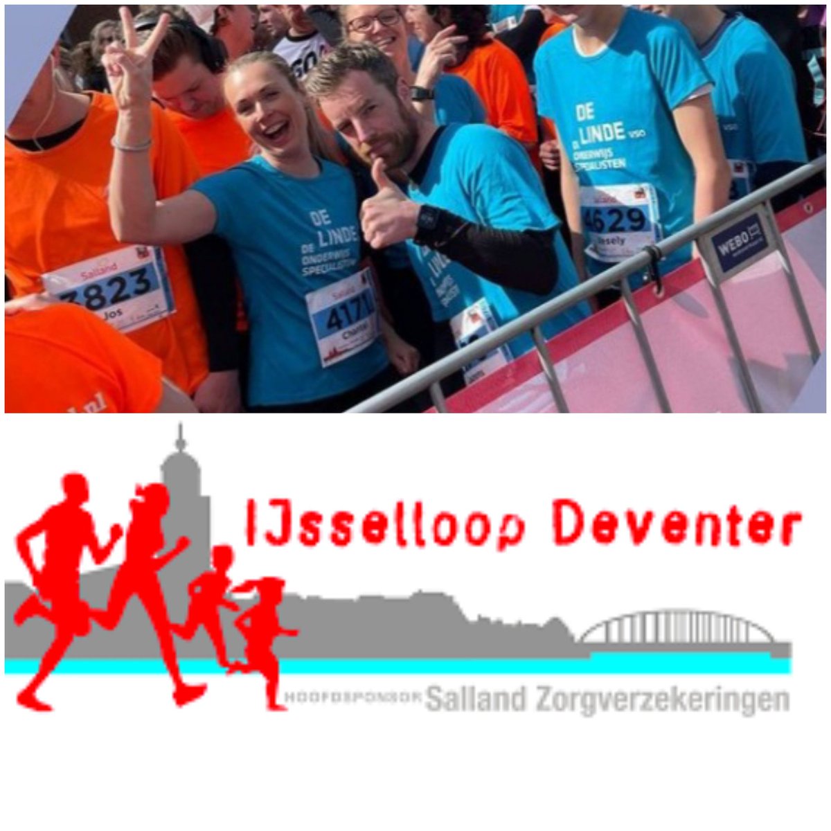lindedeventer's tweet photo. Trots op onze leerlingen en collega's die vandaag de 2 of 5 km hebben gelopen bij de ijsselloop 2022! Van harte gefeliciteerd! @Iedereenactief @SportDeventer @ChantalMigo https://t.co/oaA0GACa9Y