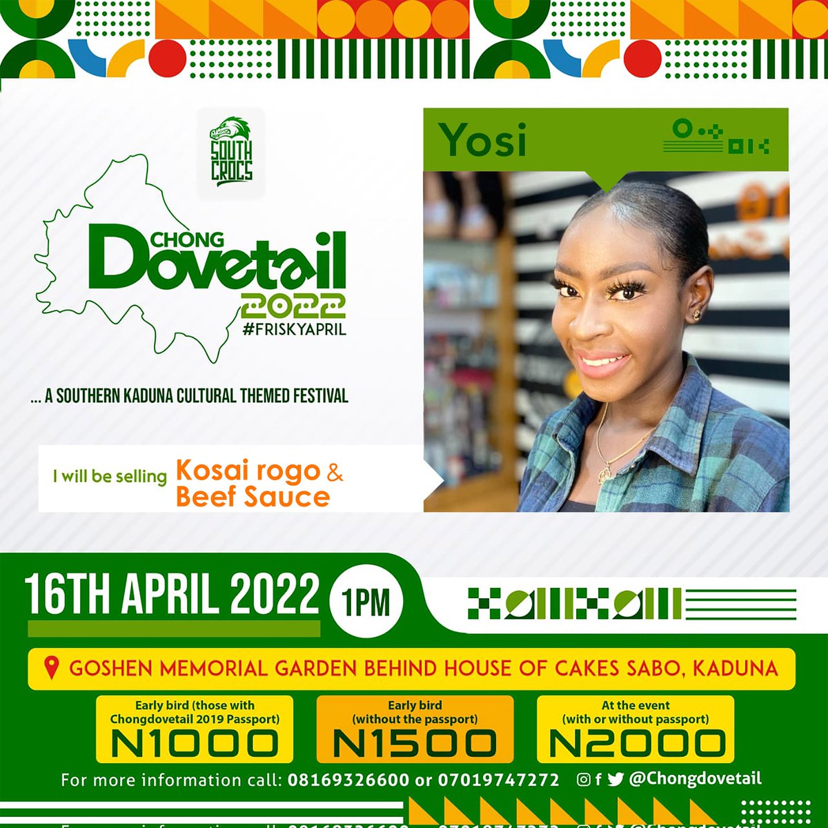 ChongDovetail in 5 days💃💃
And I'm privileged to be a vendor at this great event☺️.
I will be serving you with sumptuous kosai rogo and beef sauce😋, a combo you wouldn't want to miss out on, come to my stall and have a taste of goodness🤭