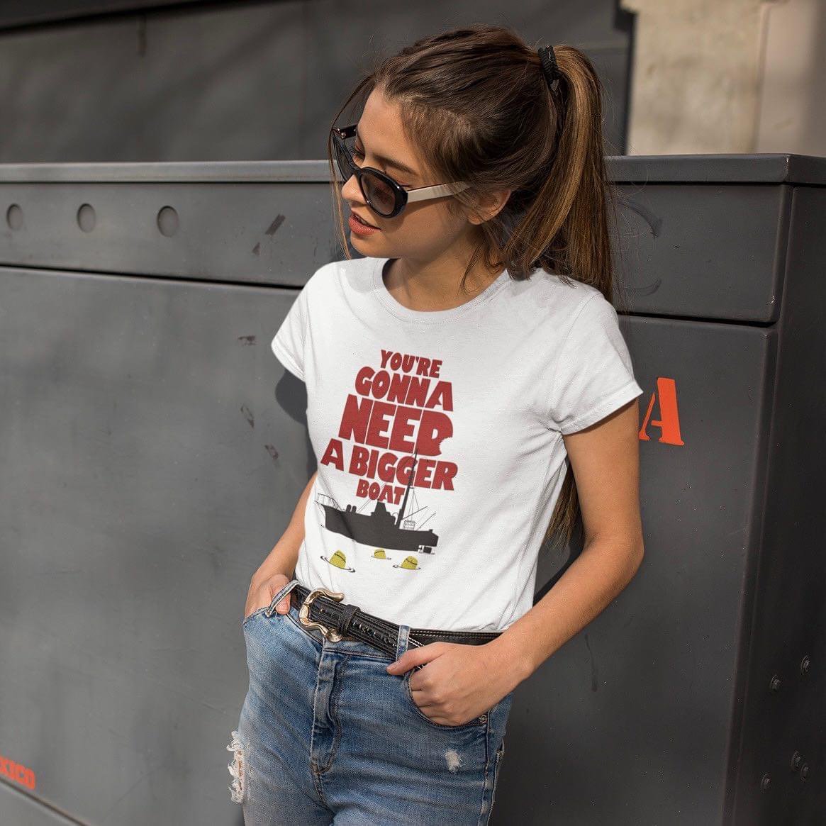 lonepineapparel's tweet photo. “You’re gonna need a bigger boat” 

If you love graphic tees inspired by classic movies, then this Jaws inspired ‘You’re gonna need a bigger boat’ shirt is just for you!

https://t.co/bn7wpTVOM9

#youregonnaneedabiggerboat #jaws #jaws45 #jawsmovie #jawsfans #horrormovie #movie https://t.co/9EY9HohTZb