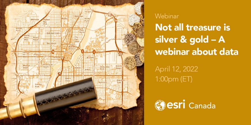 GIS_Bandit's tweet photo. In 3 days, @esricanada webinar: Not all treasure is silver & gold – A webinar about #data https://t.co/UUGVDrPTUk
#ArcGISPro #ArcGISOnline #LivingAtlas #CommunityMap #GIO #GIS #esriCanada #esri #arcgis @Esri @LivingAtlas @CommunityMapCA @EsriSLGov @EsriBizTeam @EsriTraining https://t.co/NCZFlTnXgu
