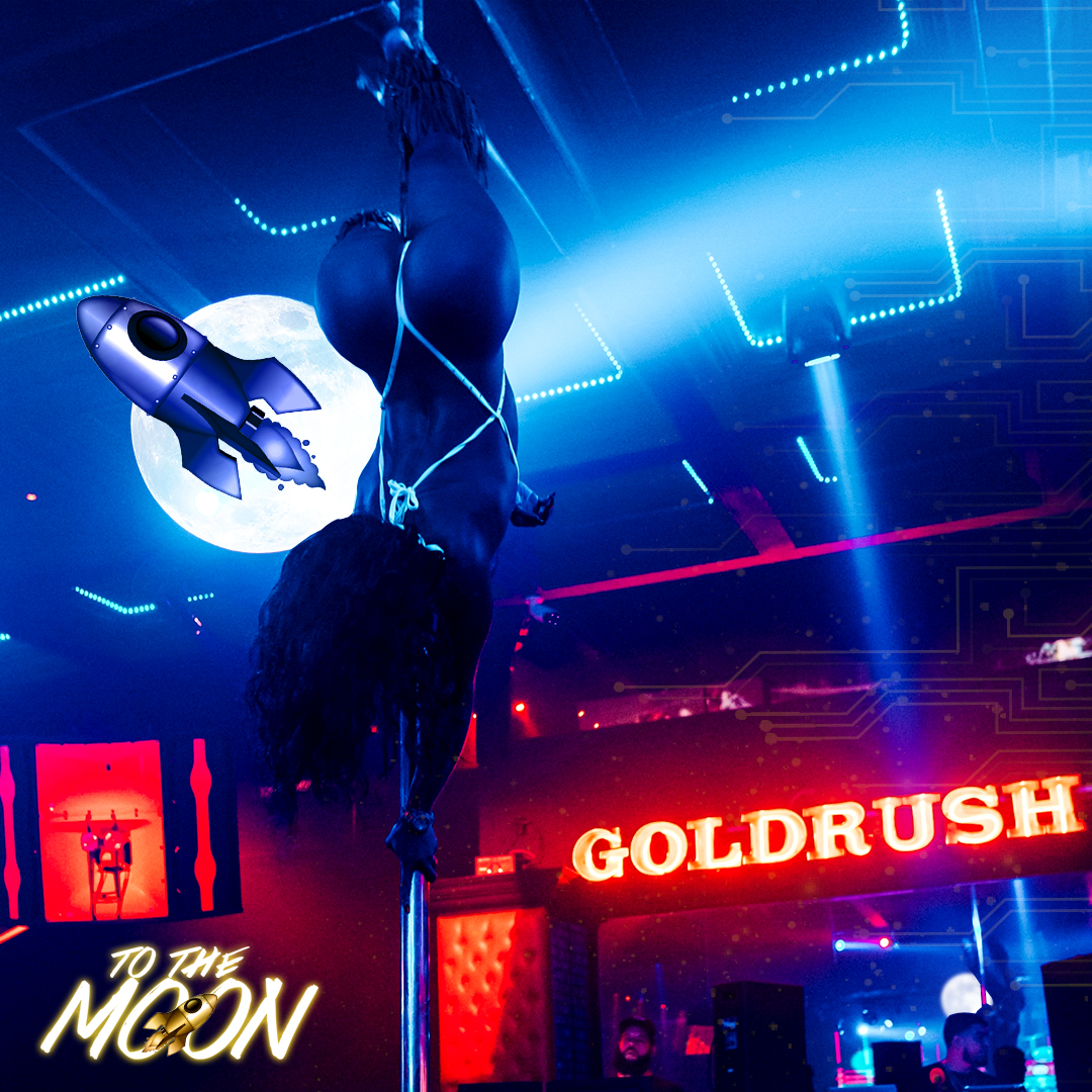 goldrushcabaret's tweet photo. Head To the Moon with the #GoldRushGirls TONIGHT๐
Complimentary Drink & Entry with Bitcoin 22 Conference Badge
Guest List: https://t.co/vzxRxXT5bo
#GoldRushMiami #Bitcoin22 https://t.co/5OST9XwEgo