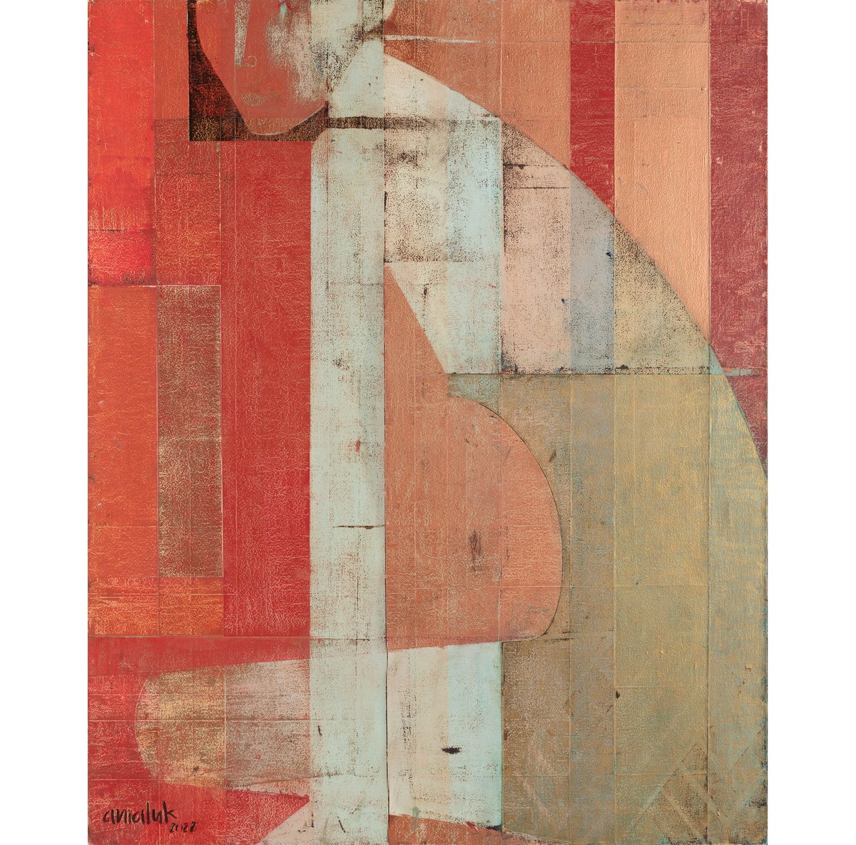 anialuk_com's tweet photo. ‘Numb’ - my 3rd creation in 2022. One-off acrylic on linen canvas, 100 H x 80 W / 39,4 H x 31,5 W [in].
 #art #painting #artdeco #artgallery #geometicart #redpainting #goldart #numb #anialuk https://t.co/qBxIWX9hnB