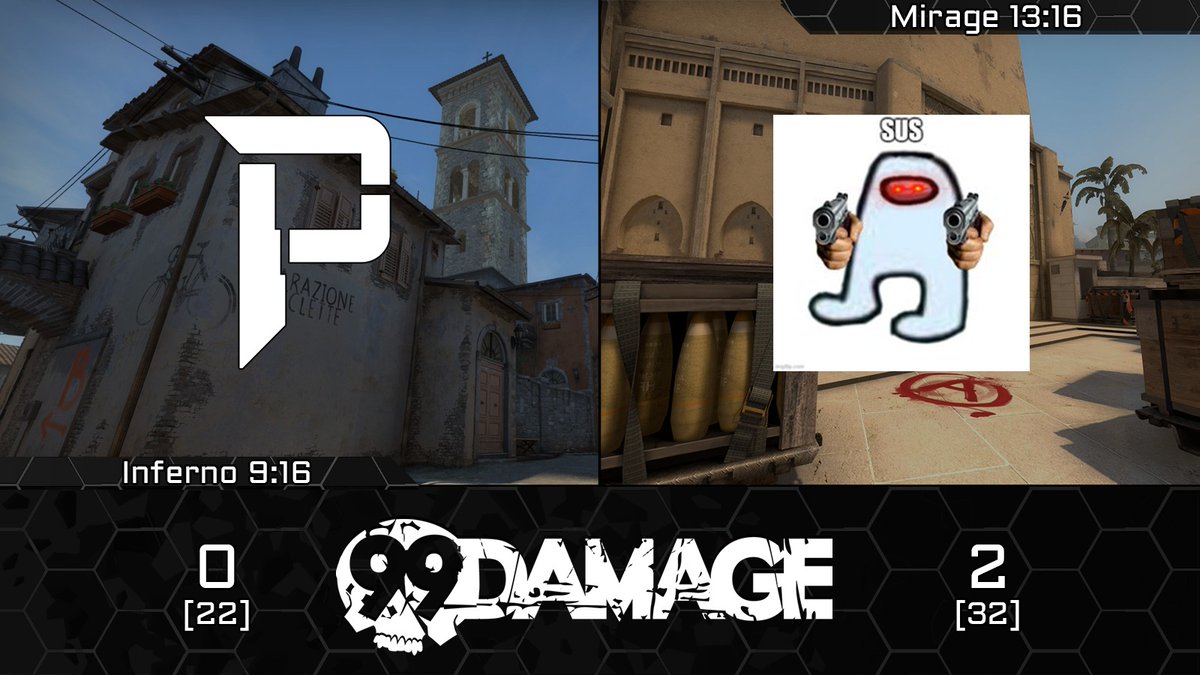 #ESLMby99DMG 

So wollten wir die Saison eigentlich nicht beenden! Wir stehen und selber im Weg und verlieren so verdient mit 0:2 gegen Amogus und beendet die 18. Saison der <a href="/99DAMAGEde/">99Damage</a> Liga mit einem 6:12. 

#goPryrix