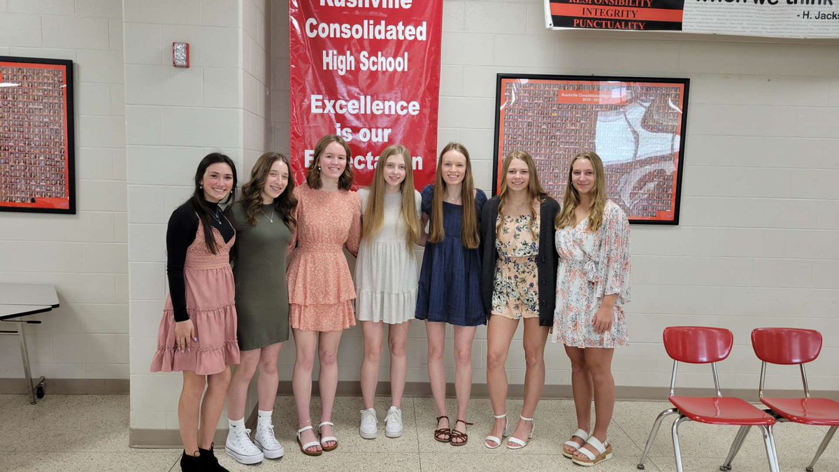 Lady Lion Basketball: Rushville Rotary Club’s Top Ten Celebration today. Congratulations to the Lady Lions: Cyndi Tush (11th),Trisha Morgan (9th), Audrey Angle (9th), Kiley Parsley (10th), Mallory Angle (10th), Sophia Dora (10th) &amp; Annika Marlow (12th). Also Brooke Means (9th)