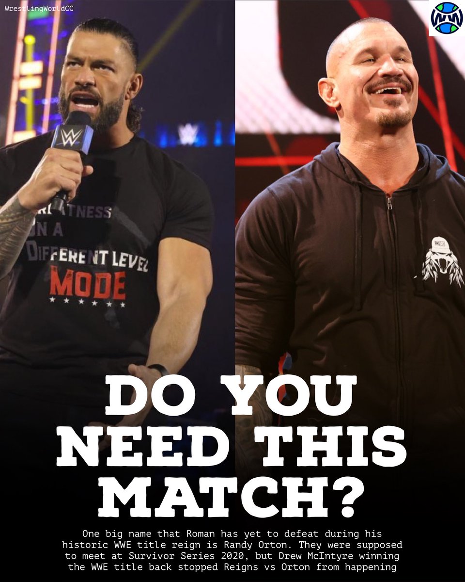 Roman Reigns vs Randy Orton 👀, image size:960x1200