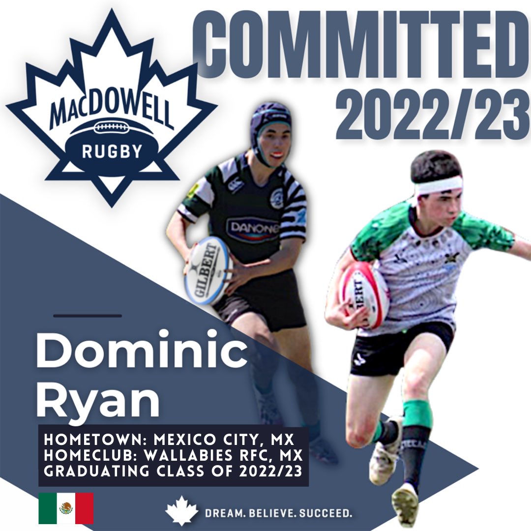 MacDowellRugby's tweet photo. We are delighted to announce that Wallabies RFC product Dominic Ryan will be traveling all the way from Mexico City to join us on the West Coast next year to chase his rugby dreams with the Island Academy! 

🏆Dream. Believe. Succeed.

#macdowellrugby #islandacademy https://t.co/kyUPwsIFnV