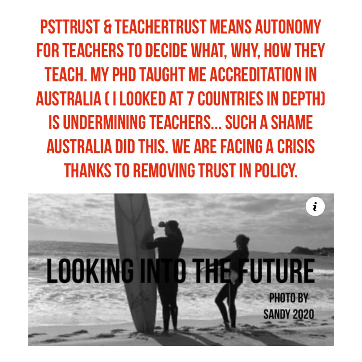 sandytrustteach's tweet image. #psttrust
#teachertrust 
#autonomy @brookssensei   @TheNewBrewAssoc @Micteachtrust1 @DrHeery @steven_kolber @keithheggart @at_ruj @1moniqued @NarelleLyn @tulip_education @OlivierElzingre @mroliphantadl  @Borto74 @MaralynParker @JaneCaro @ZeinaChalich @gregcumming03 @bmaher1976