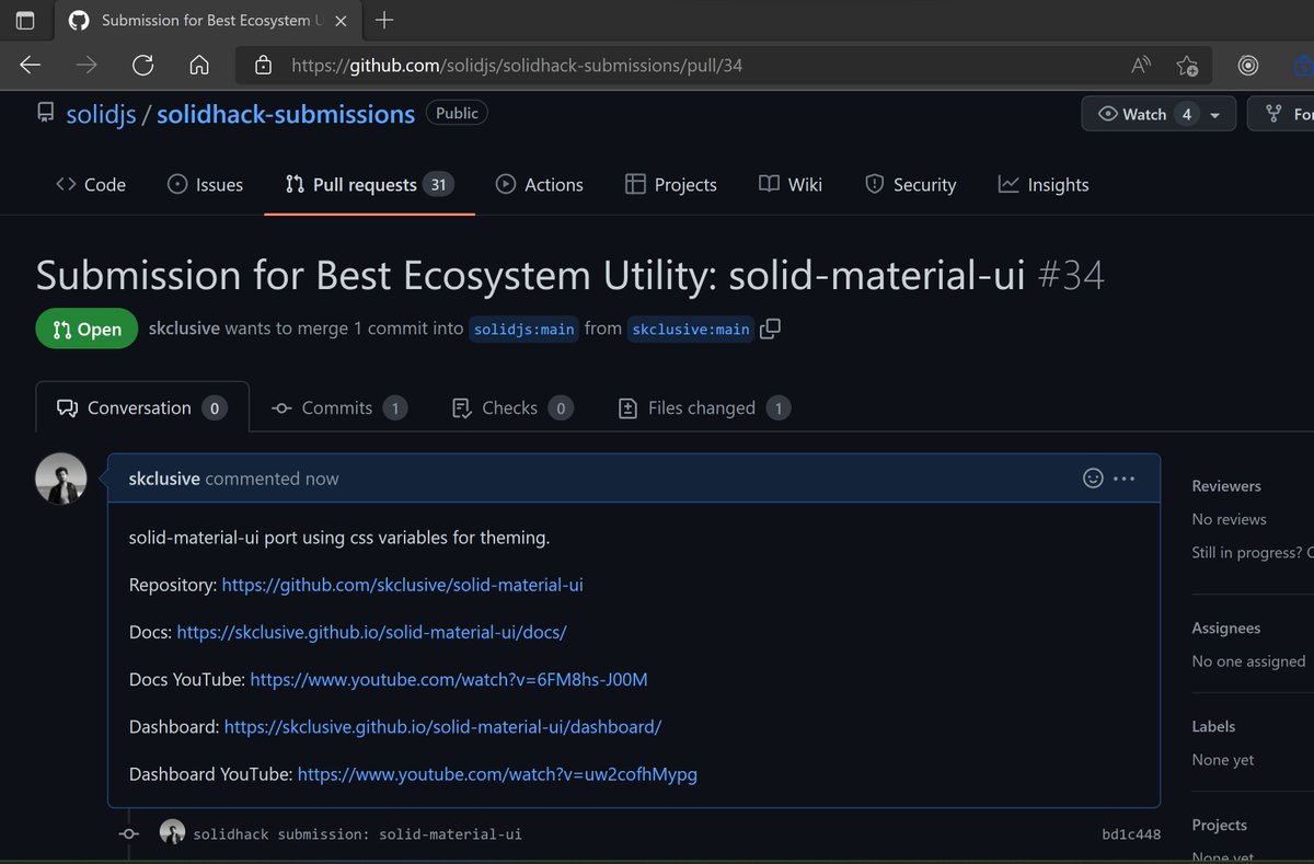 skclusive's tweet image. at last, submitted solid-material-ui port to #solidhack #solidjs
Repository: github.com/skclusive/soli…
Docs App: skclusive.github.io/solid-material…
Dashboard App: skclusive.github.io/solid-material…