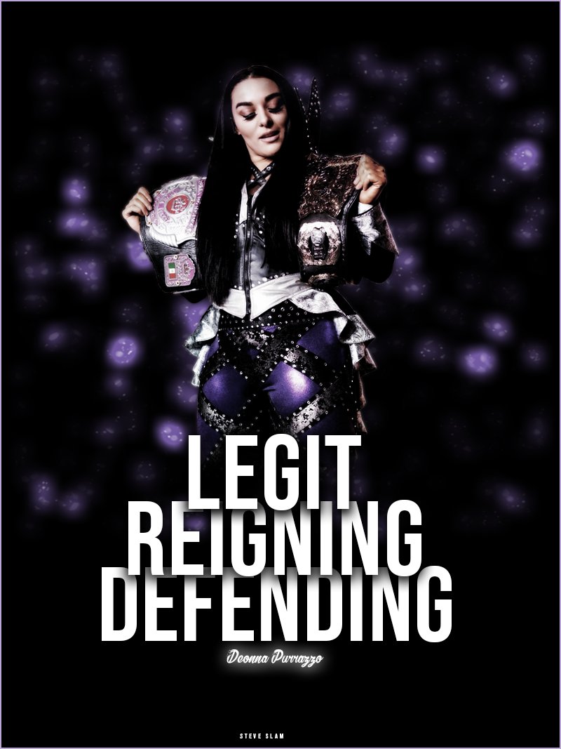 SteveSlamFR's tweet photo. My edit for @DeonnaPurrazzo
#Legit #Reigning #Defending
#TheVirtuosa #LongMaySheReign #champchamp
#fanart #photoshop #knockoutdivision #ringofhonor #roh #WoH #impactwrestling #rebellion #art #slammiversary #TNA #ImpactOnAXSTV https://t.co/u3cqkb6LYN