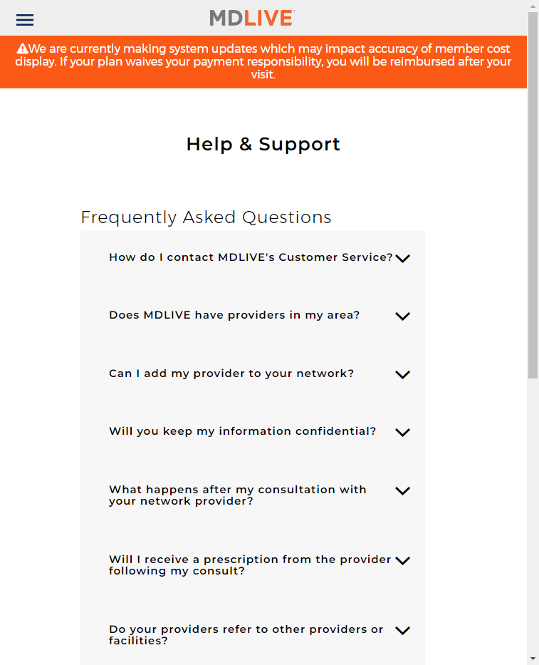 joehahn's tweet photo. @MDLIVEInc from our perspective, this warning banner about billing inconsistencies &amp; system updates has been there for more than THREE YEARS. Issues like this and how difficult it is to find reliable and accurate copay info severely diminishes the value we find with your services https://t.co/av9PF3DY7u