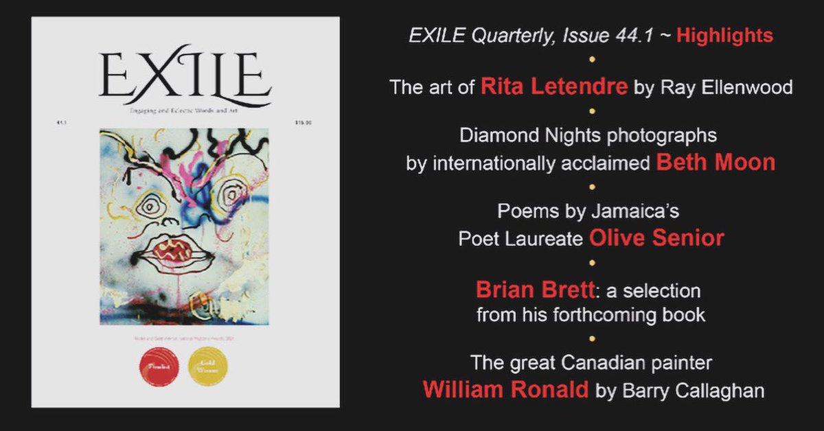 ExileSocial's tweet photo. Exile issue 44.1 featuring a series of fantastic artists and writers. 

Stayed tuned for more info and content surrounding the latest release.

#art #writing #canada #magazine https://t.co/LLSrtjvcD4