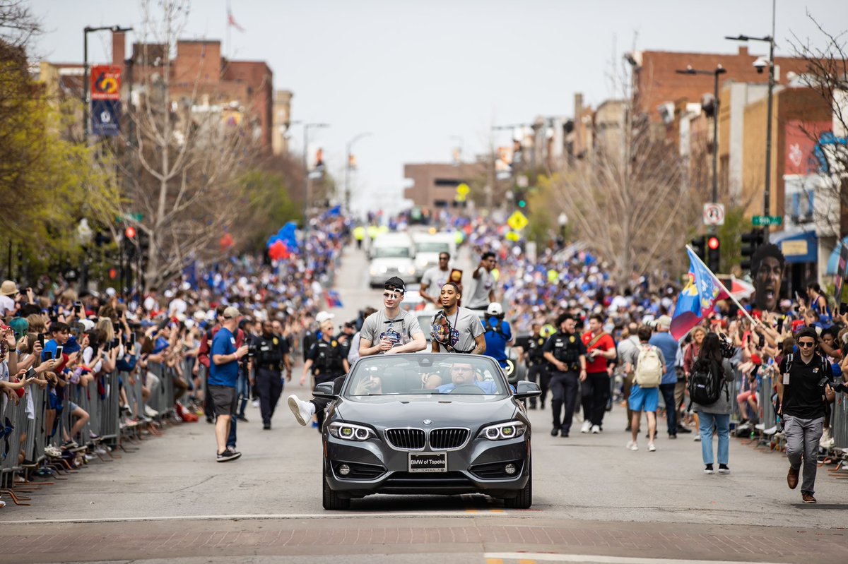 KUHoops's tweet photo. Celebrating with you all?

Doesn’t get much better than that. 

#RockChalk x #KUbball https://t.co/TDQ2upZiSt
