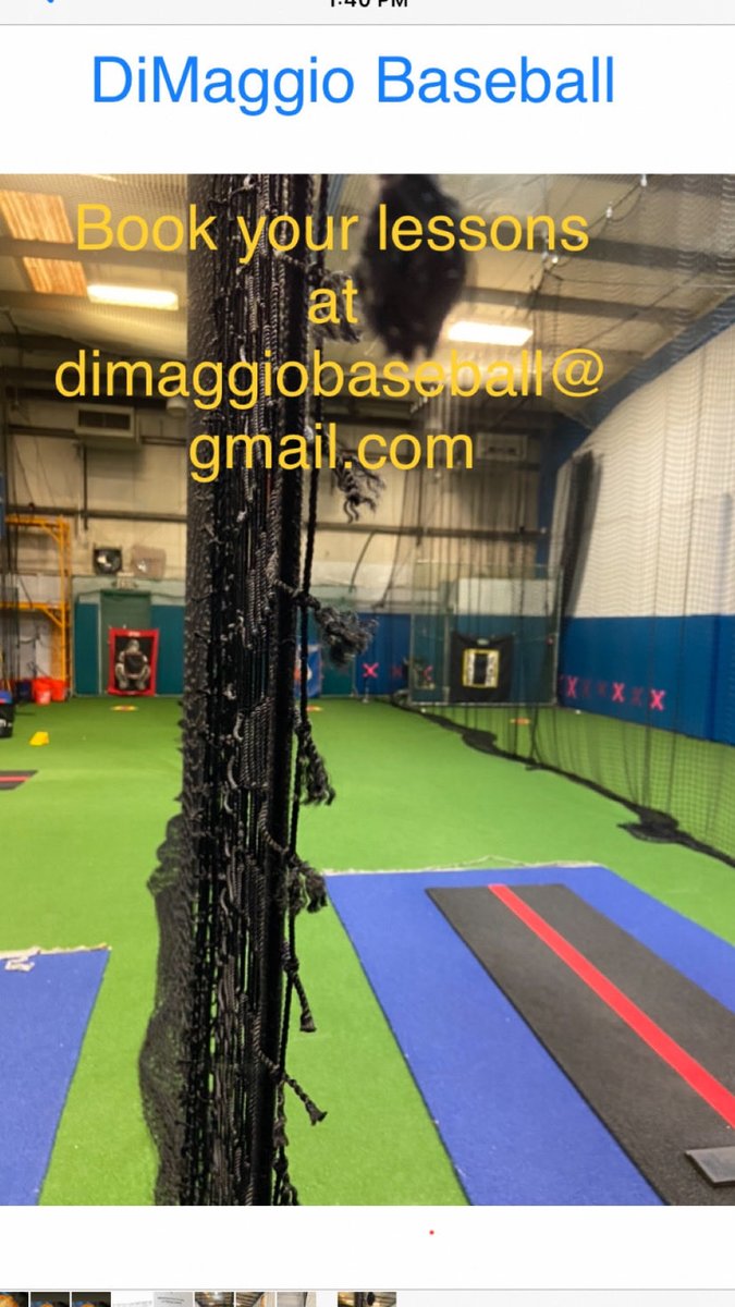 Book your lessons at our Stirling Nj location. email us at dimaggiobaseball@gmail.com
