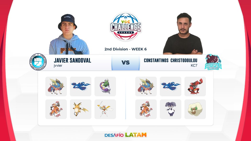 The battles continues❗

🏷 | VCL Super Sunday
🗓 | WEEK 6
🆚 | SERIES 12
🎙 | <a href="/IRNemesis/">Javier Valdés</a> <a href="/OdricGG/">Odric | Gabriel Gómez 🇻🇪</a> 
🗣 | Spanish 🇪🇦
📺 | twitch.tv/IRNemesisTV